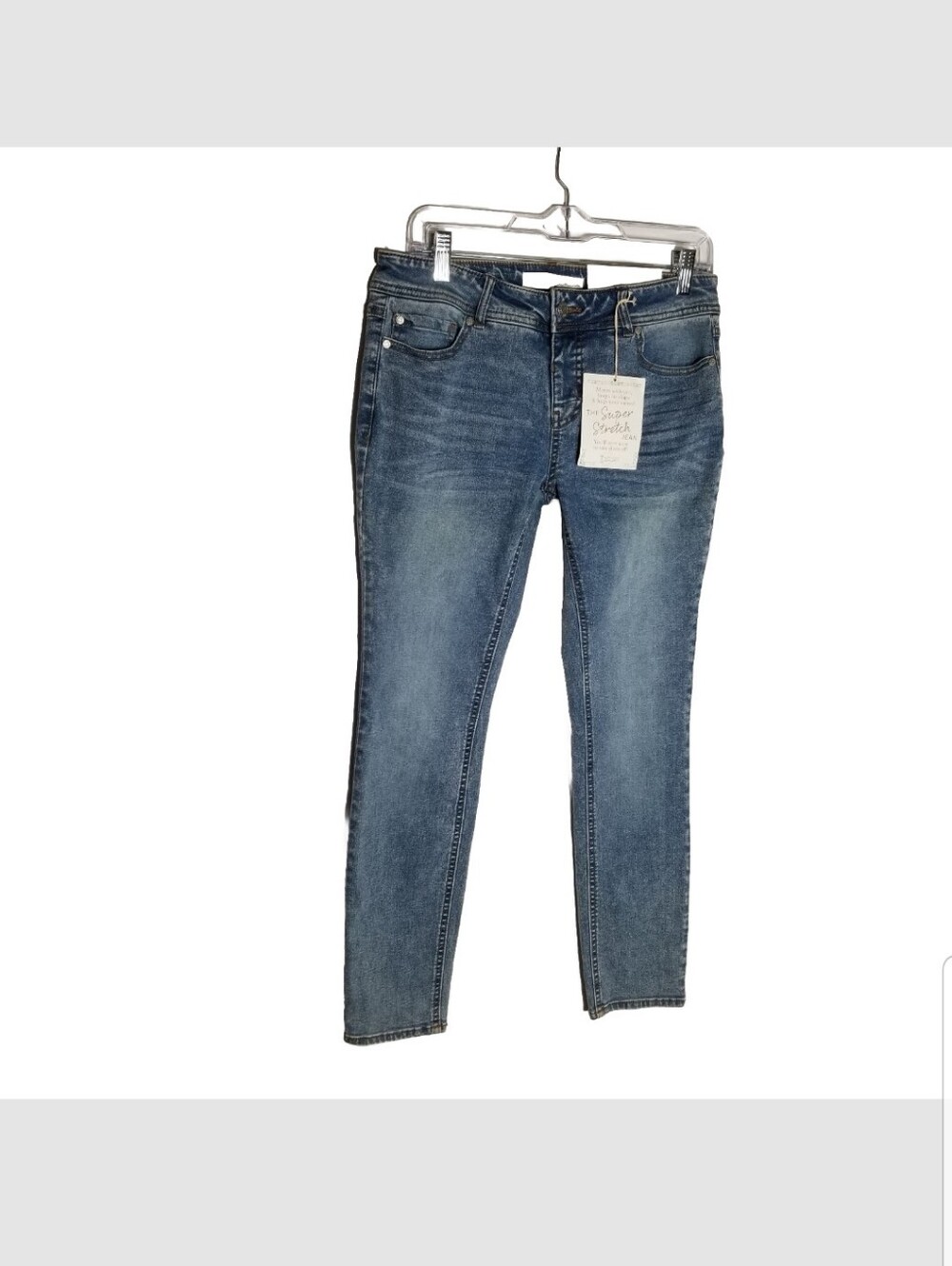 Cato Curvy Skinny Jeans Women's 2P Stretch Blue Denim 30x28 New With Tags